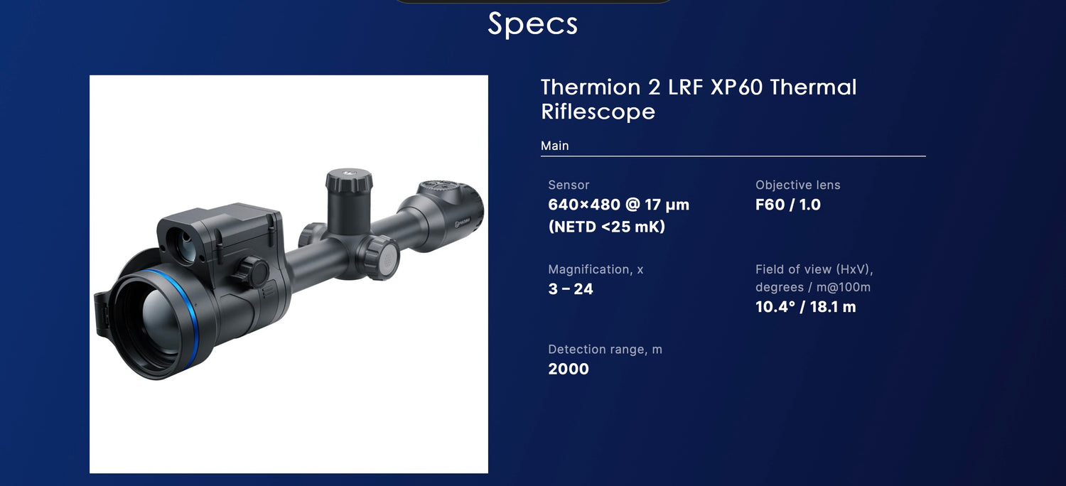 Pulsar Thermion 2 LRF XP60 Thermal Riflescope 3-24x60mm