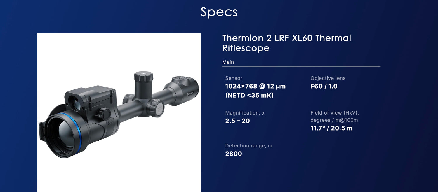 Pulsar Thermion 2 LRF XL60 Thermal Riflescope 2.5-20x60mm ***Store Demo***